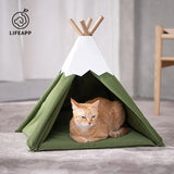 Tipi tent voor katten - kattentent - kattenmand - blauw - SpirePets