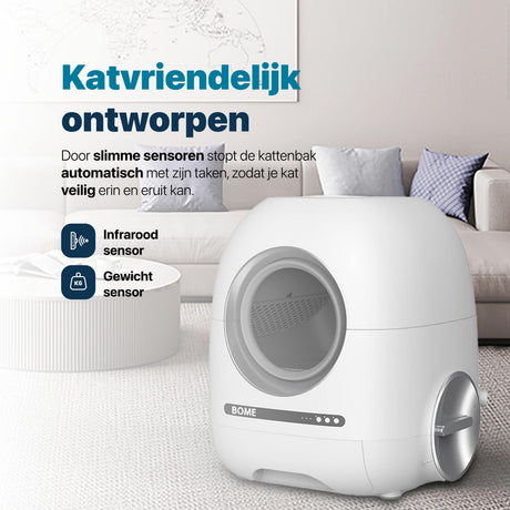 Automatische Kattenbak met Camera en App - Zelfreinigende Kattenbak BOME