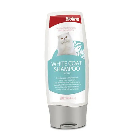 Witte vacht shampoo voor katten - met kamille-extract en zonnebrandcrème - 200ml SpirePets