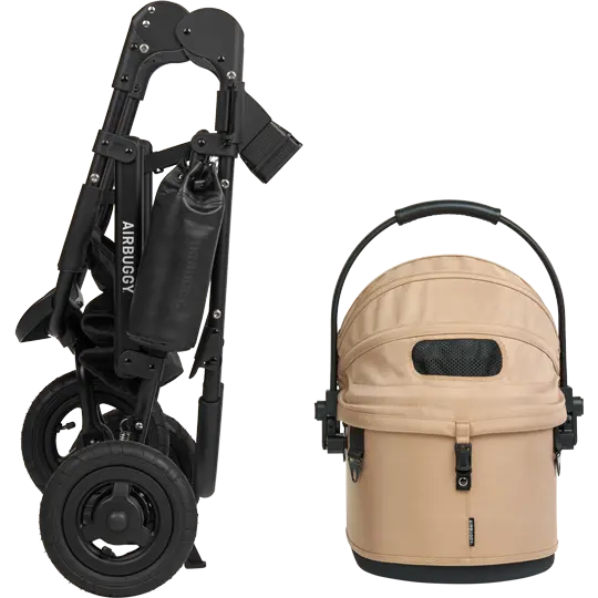 AirBuggy Dome 3 Regular Earth Grey – Poussette pour chien confortable et élégante