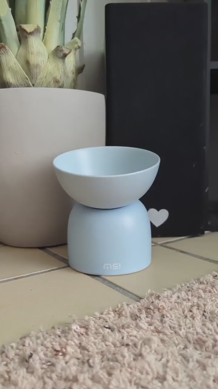 Mangeoire surélevée pour chat - Mangeoire en céramique - Rose