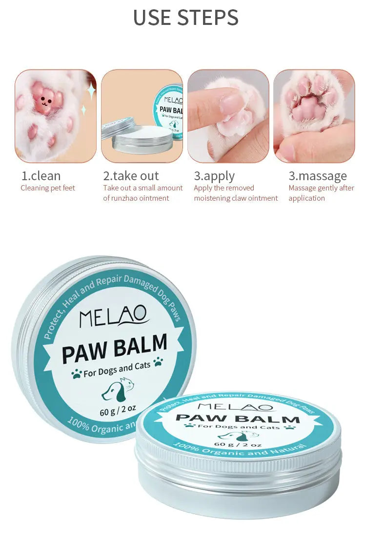 Katten en honden pootbalsem | blik 60gram paw balm | pootverzorging | opfrissen van uw huisdier | huisdieren verzorging - SpirePets