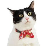 NECOICHI Kattenhalsband Kimono Strik Rood - Verstelbaar van 25 tot 36cm