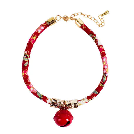 Halsband katten met bel japans | rood | kattenhalsband | halsbandje - SpirePets